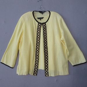 Ming Wang Cardigan win Set Plus 1X Yellow Career Church Spring